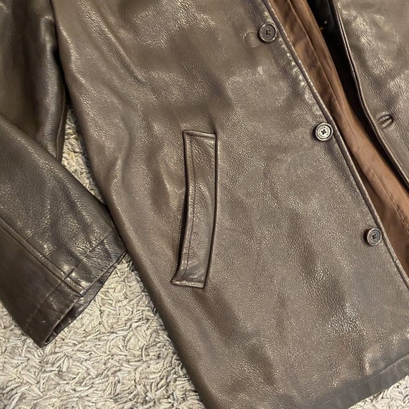 Coach Brown Leather Jacket - Picture 5 of 16